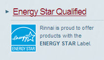 Rinnai Northeast Energy Star Qualified